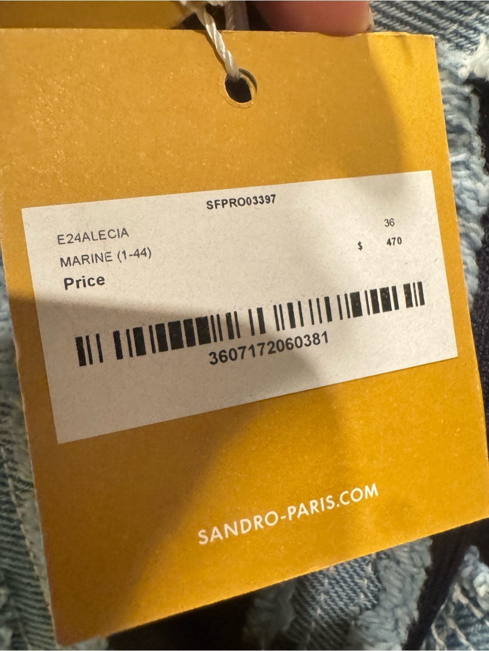 Sandro Women’s Knit and denim maxi dress Size 4 / 36 - Picture 10 of 12